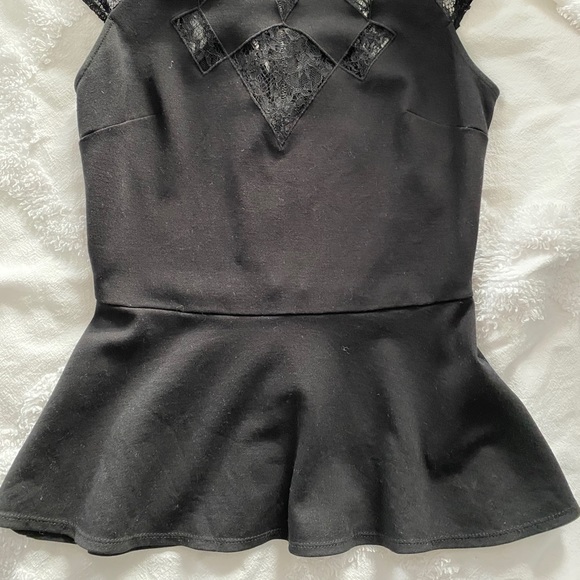 Guess black peplum top - Picture 6 of 9